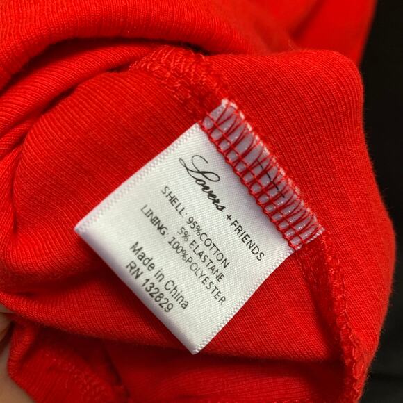 LOVERS and FRIENDS Ribbed Red Cut Out Body-Con MARTA Cut Out Dress Sz SML - Picture 10 of 12